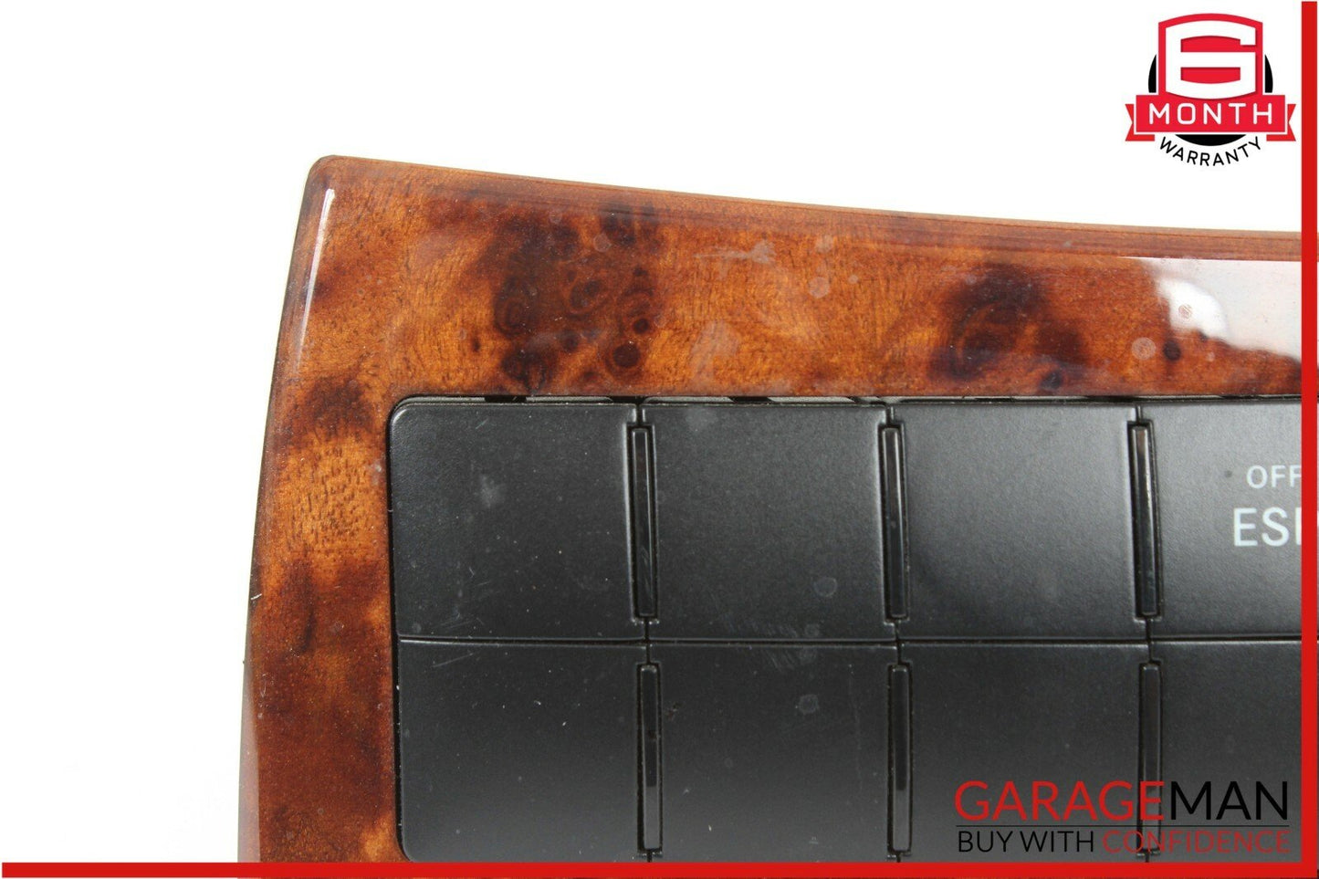 05-09 Mercedes W209 CLK350 Dash Heated Seat ESP Hazard Switch Control Wood OEM
