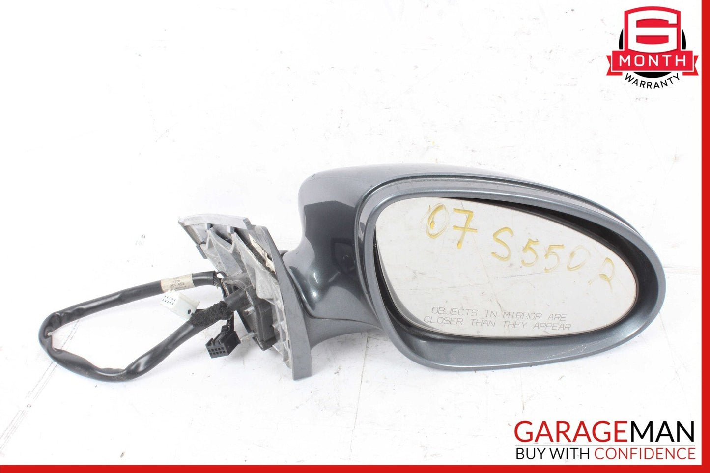 07-09 Mercedes W221 S500 S600 Front Right Side Rear View Door Mirror Flintgray