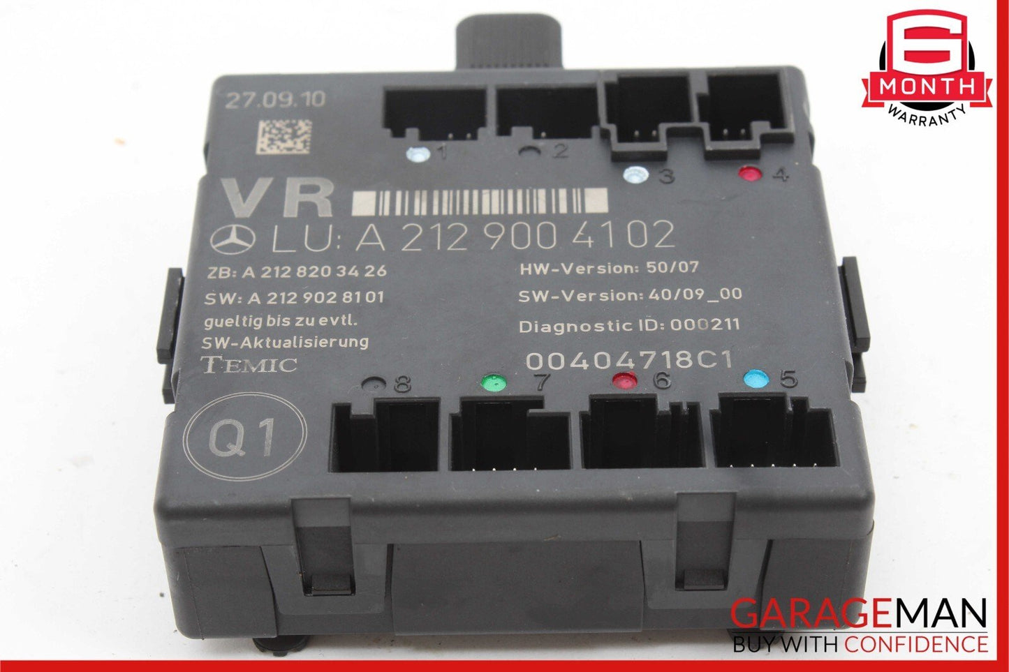 08-14 Mercedes W204 C300 C250 Front Right Side Door Control Module Unit