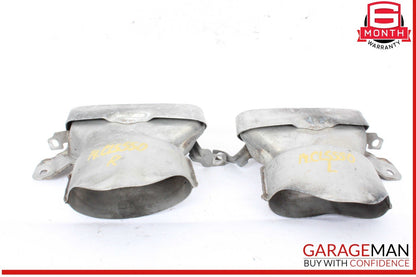 10-18 Mercedes W218 CLS550 E550 Rear Exhaust Muffler Tip Tips Set of 2 Pc OEM