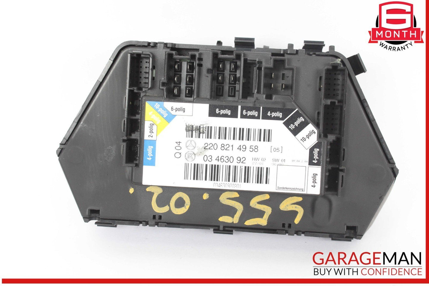00-06 Mercedes W220 S55 AMG Rear Left Driver Side Seat Switch 2208214958 OEM