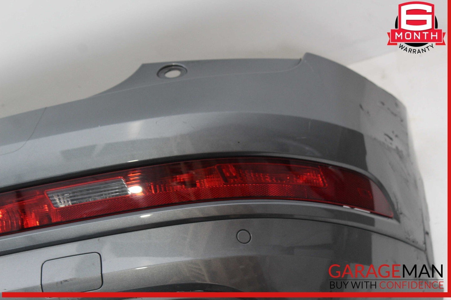 16-18 Audi Q3 Rear Bumper Cover w/ Parking PDC Sensors Silver OEM