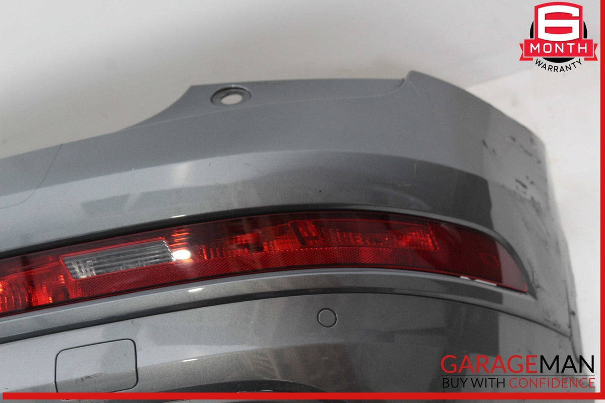 16-18 Audi Q3 Rear Bumper Cover w/ Parking PDC Sensors Silver OEM