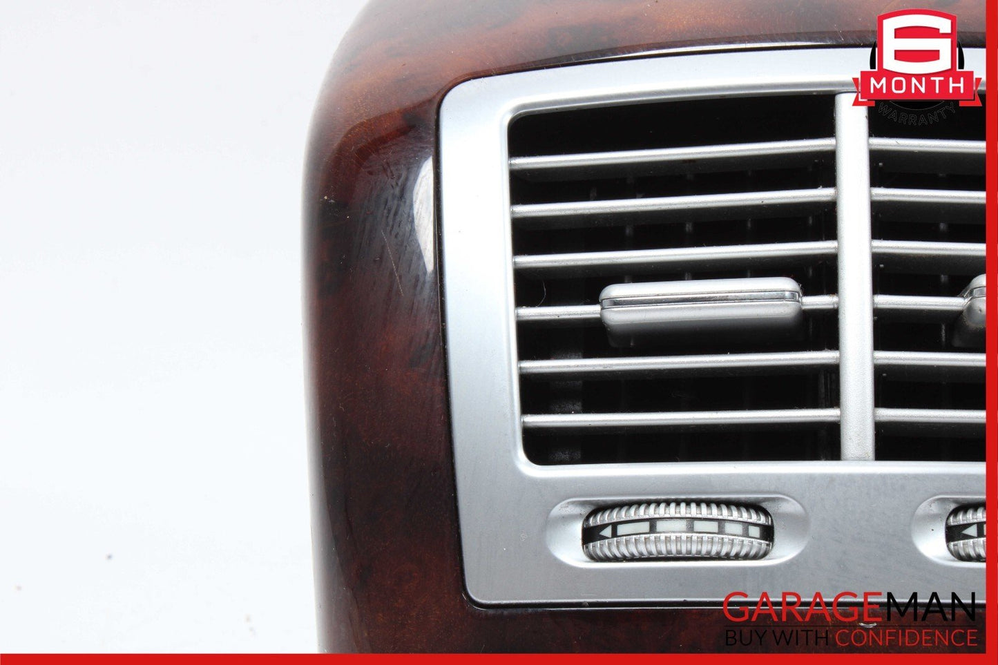 07-13 Mercedes W221 S550 Rear Center Console AC A/C Air Vent Trim Wood OEM
