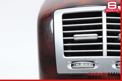 07-13 Mercedes W221 S550 Rear Center Console AC A/C Air Vent Trim Wood OEM