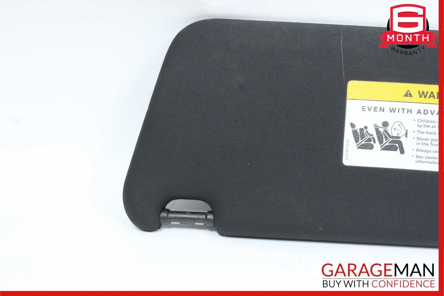 08-14 Mercedes W204 C63 AMG Front Right Passenger Sun Visor Sunvisor Shade Black