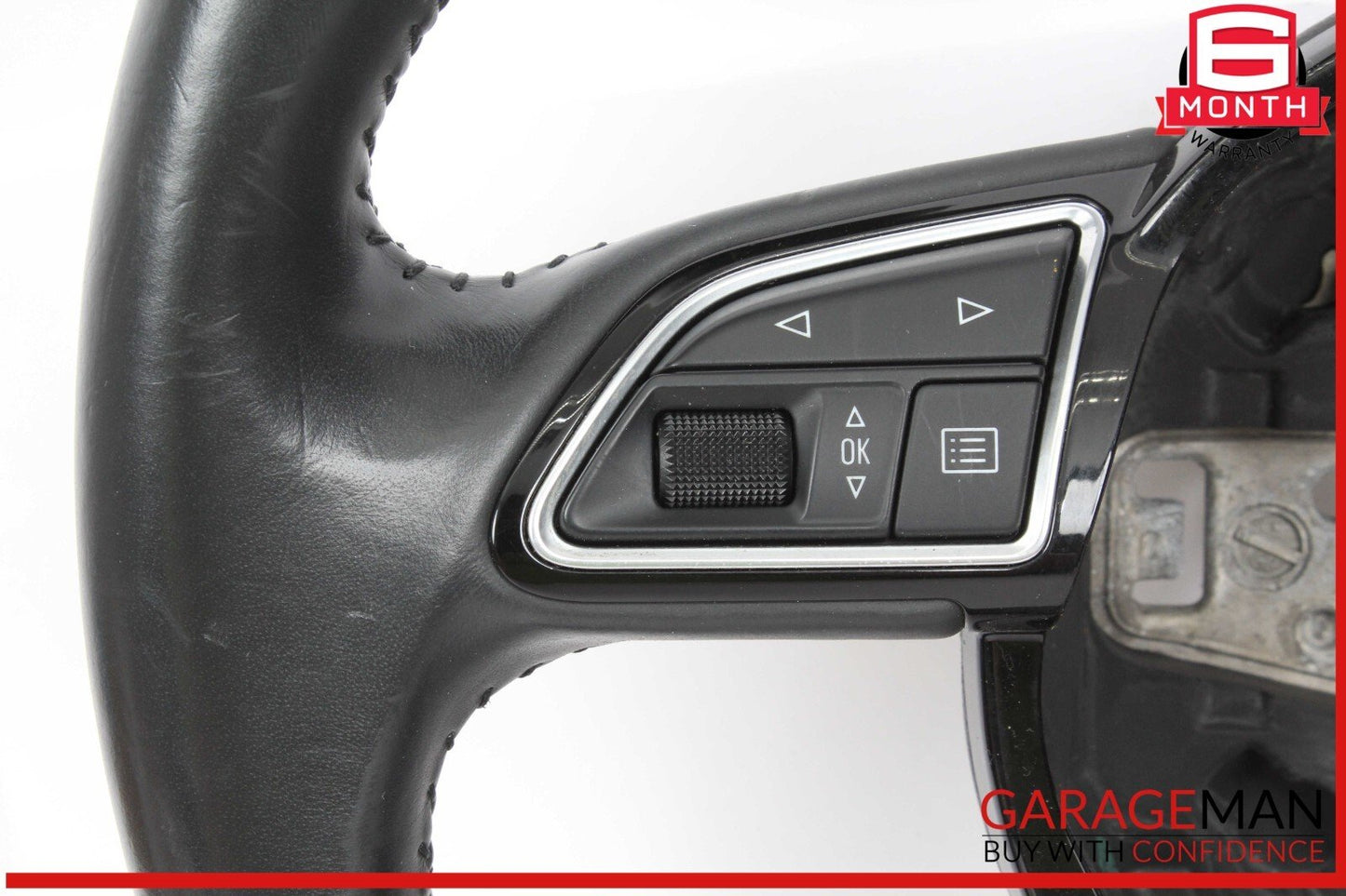 15-18 Audi Q3 Front Left Driver Side Steering Wheel Black 4L0419689A OEM