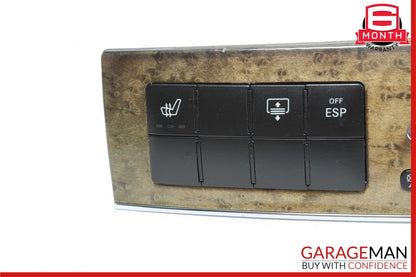 05-07 Mercedes W203 C230 C55 AMG Dash Control Switch Panel Bezel Trim Walnut