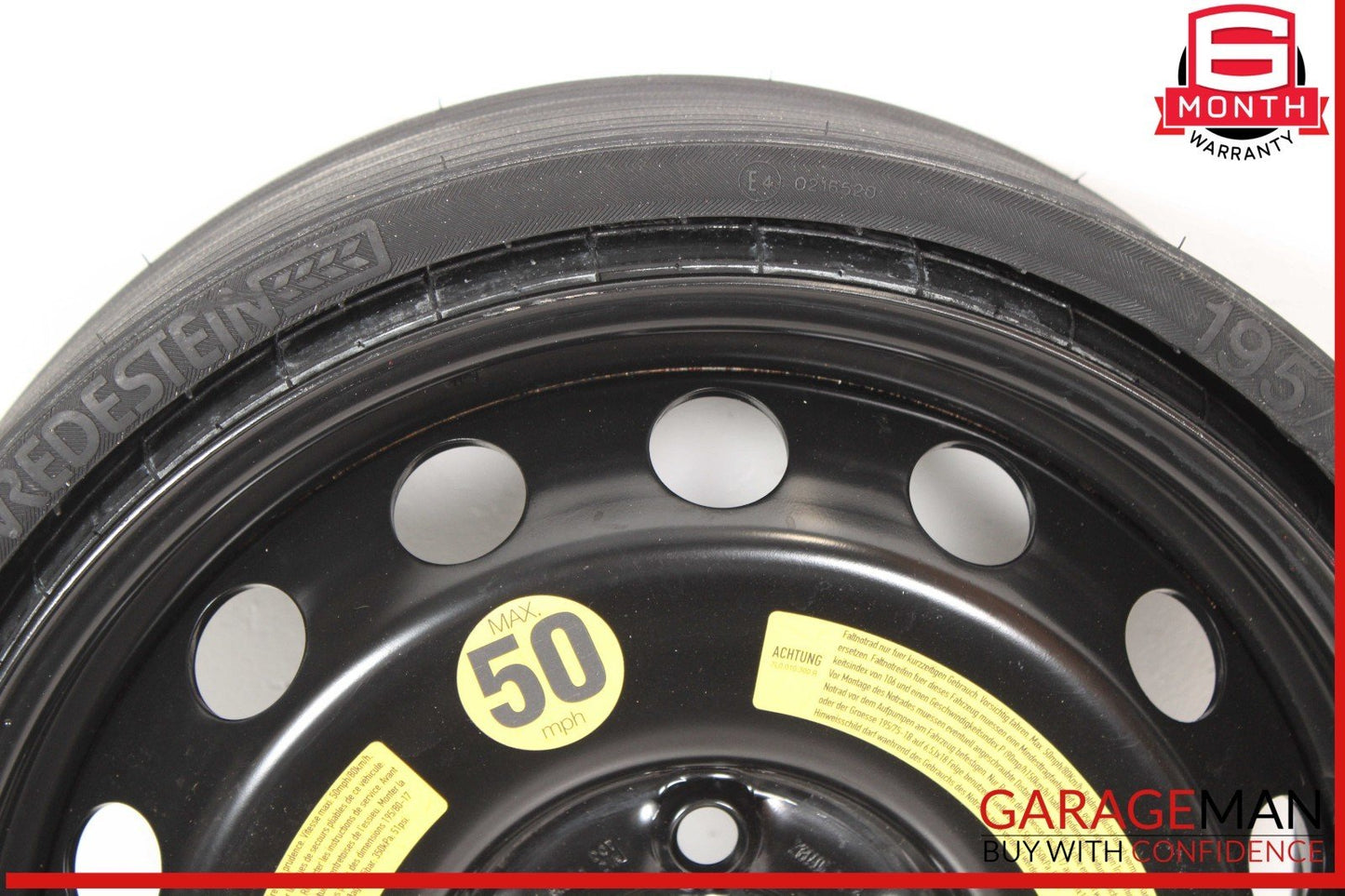 07-15 Audi Q7 Emergency Spare Wheel Rim Tire 6.5 x 18 H2 ET53 OEM