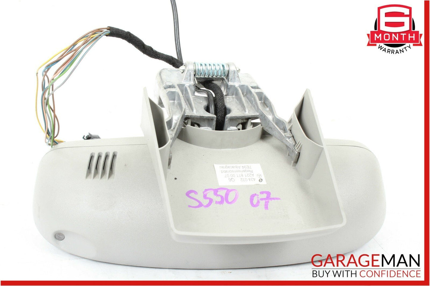 07-09 Mercedes W221 S550 Interior Top Upper Rear View Mirror Auto Dimm Gray