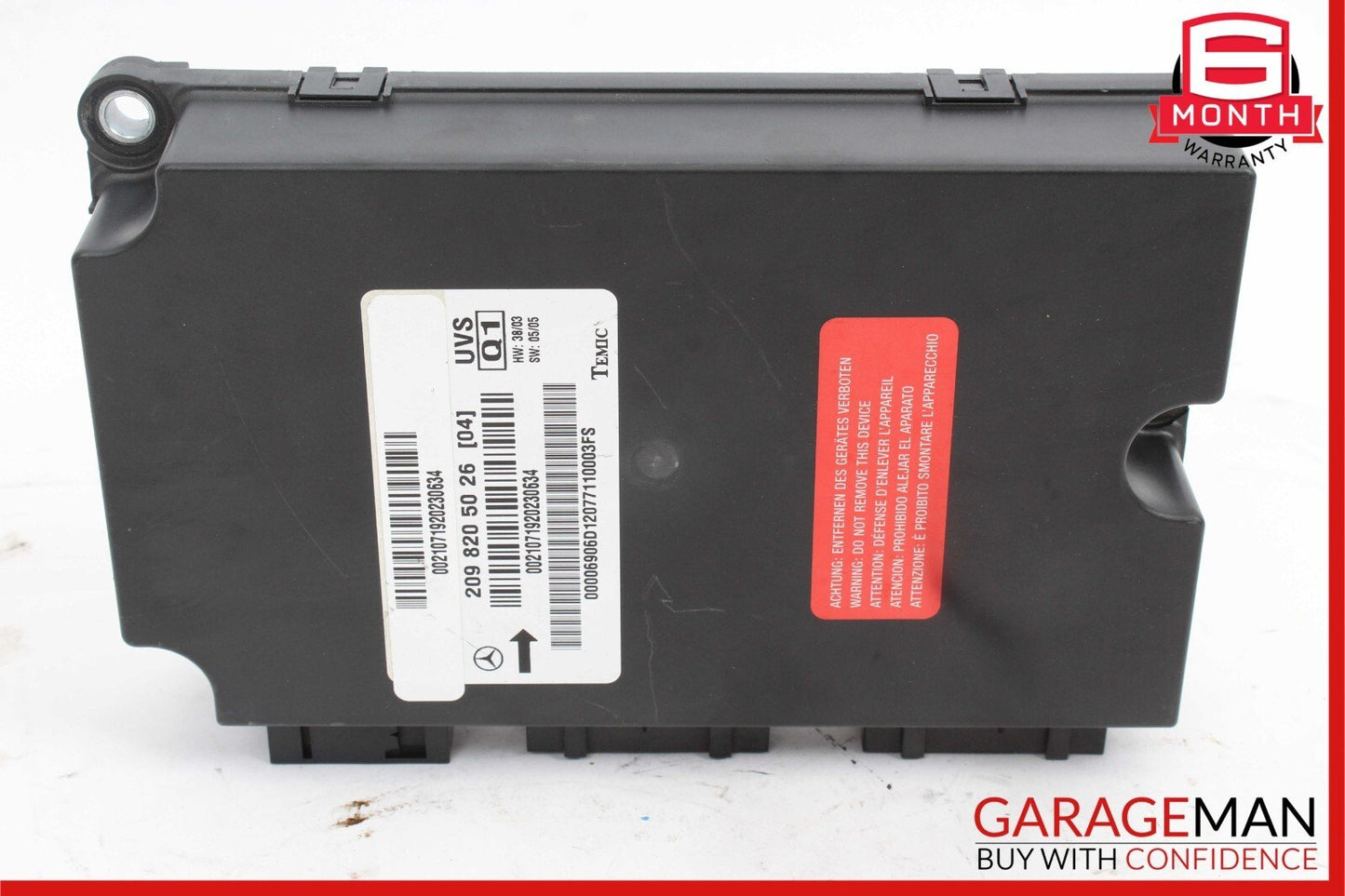 03-09 Mercedes W209 CLK350 CLK550 Convertible Roof Control Module Unit