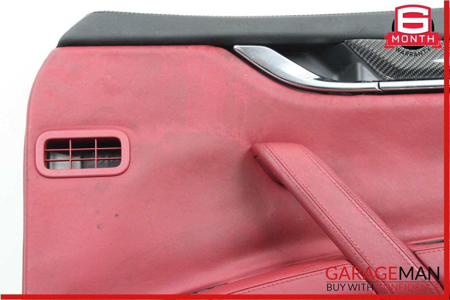 14-18 Maserati Quattroporte Front Right Passenger Side Interior Door Panel Red