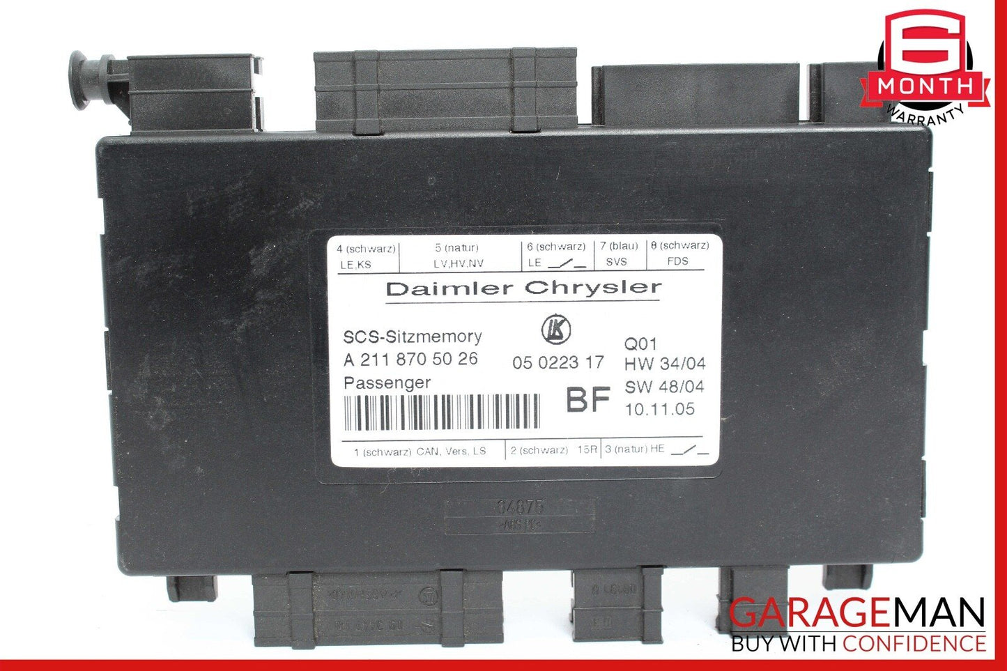 03-11 Mercedes R171 SLK280 E350 Front Right Side Under Seat Control Module OEM