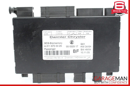 03-11 Mercedes R171 SLK280 E350 Front Right Side Under Seat Control Module OEM
