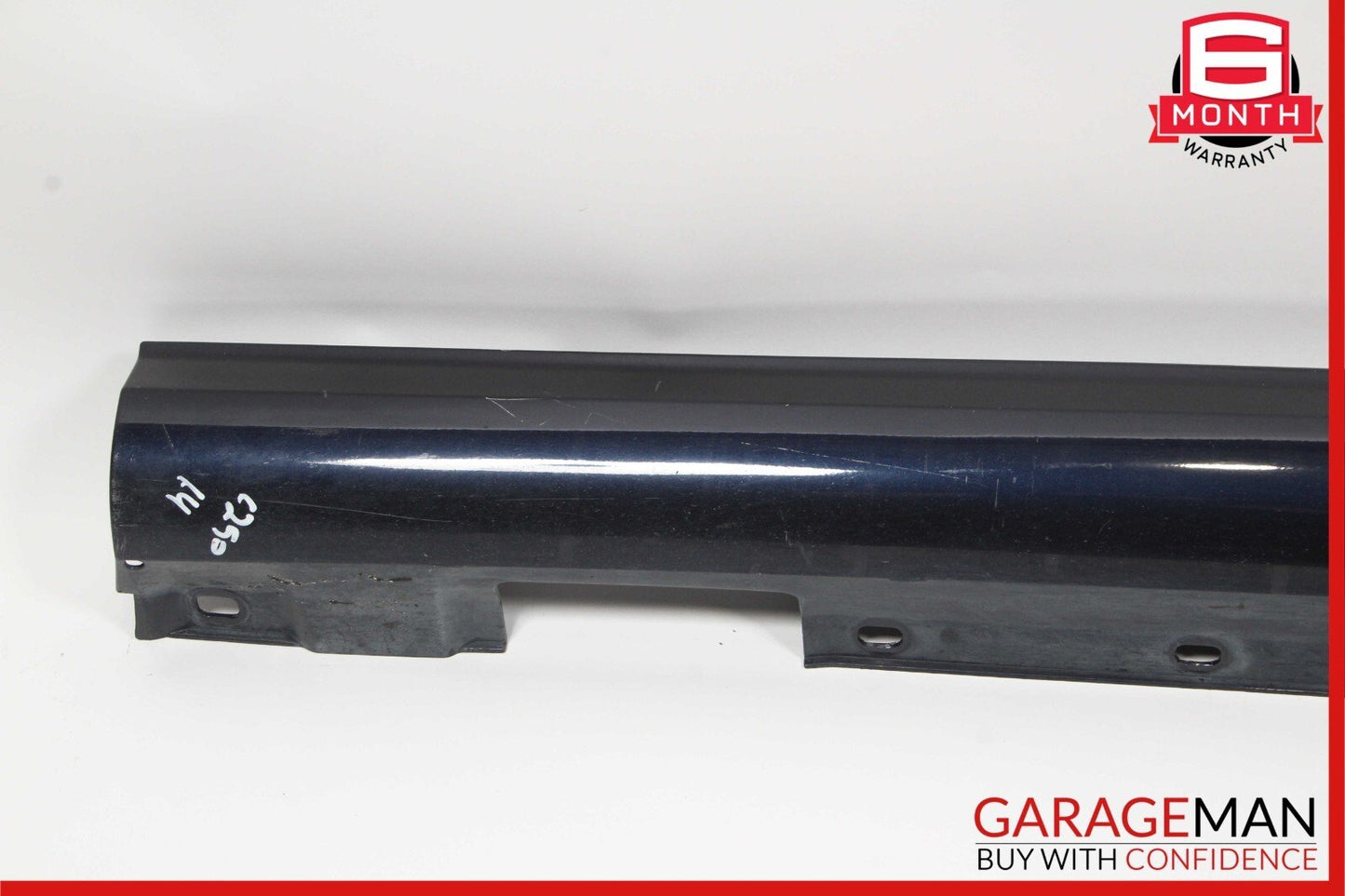 08-14 Mercedes W204 C250 AMG Sport Left Side Skirt Panel Rocker Moulding Blue
