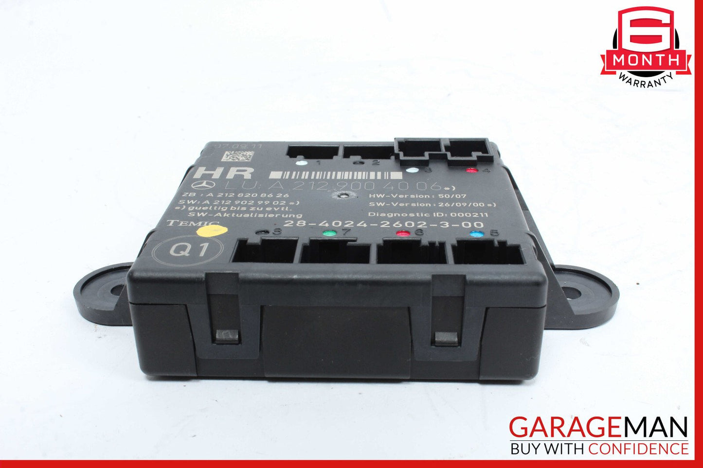 08-18 Mercedes W204 C250 Rear Right Side Door Control Module 2129004006 OEM