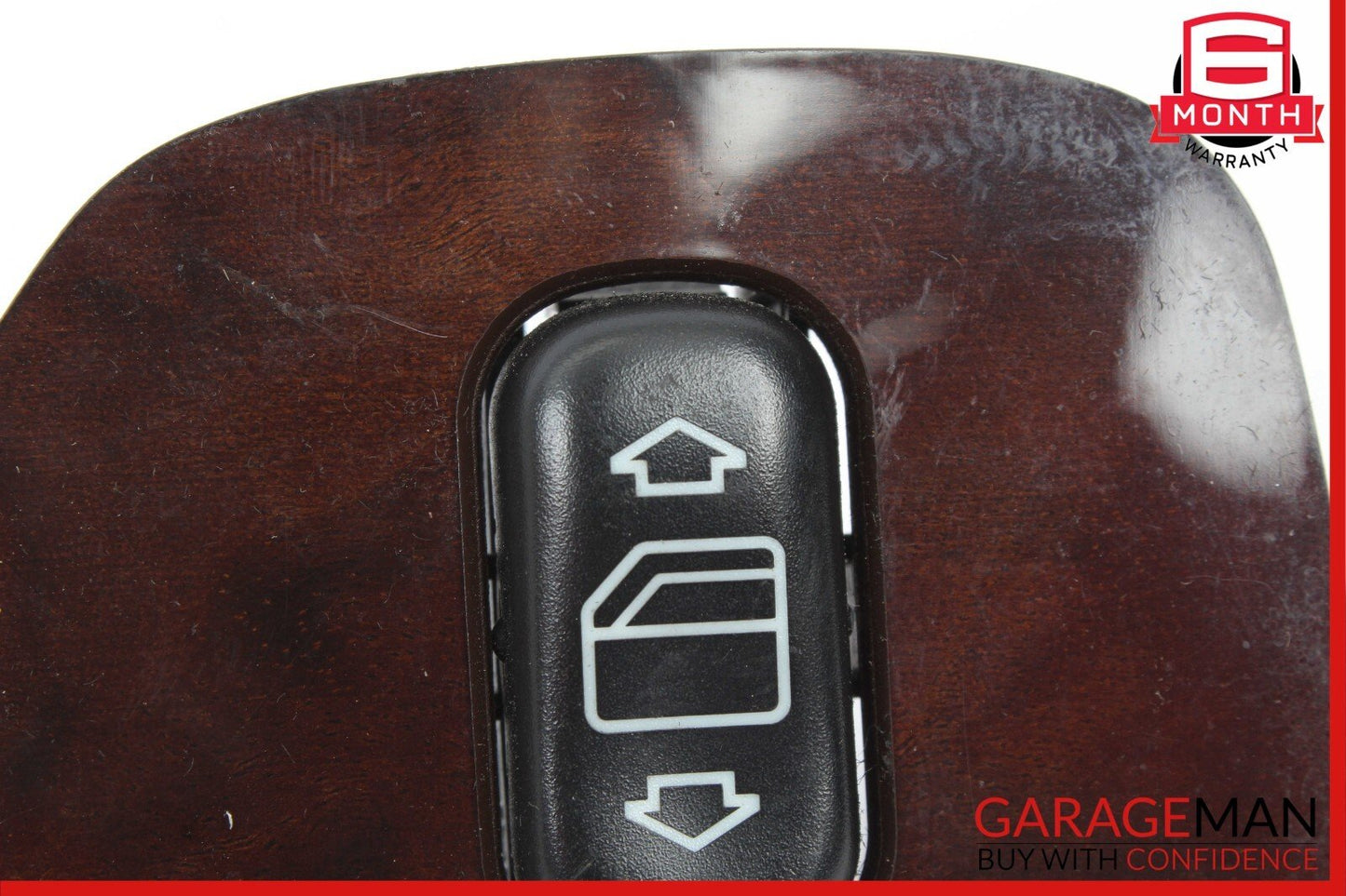 98-02 Mercedes W210 E320 E420 E55 AMG Rear Left Side Window Switch Trim Wood