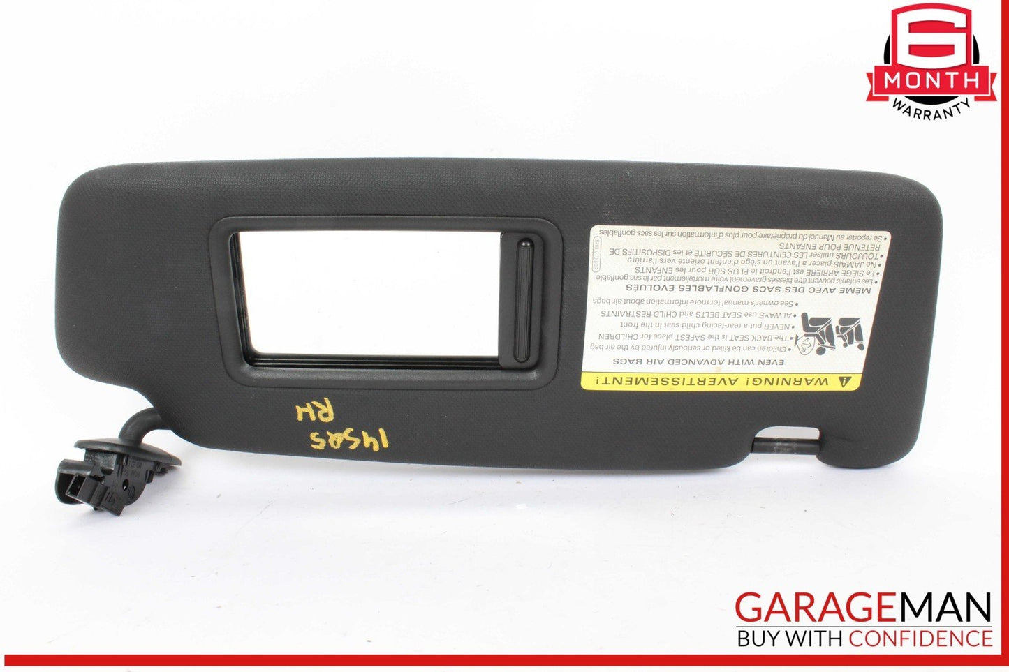 2014-2018 Audi A4 Front Right Passenger Side Sun Visor Sunvisor Black 8H0010501