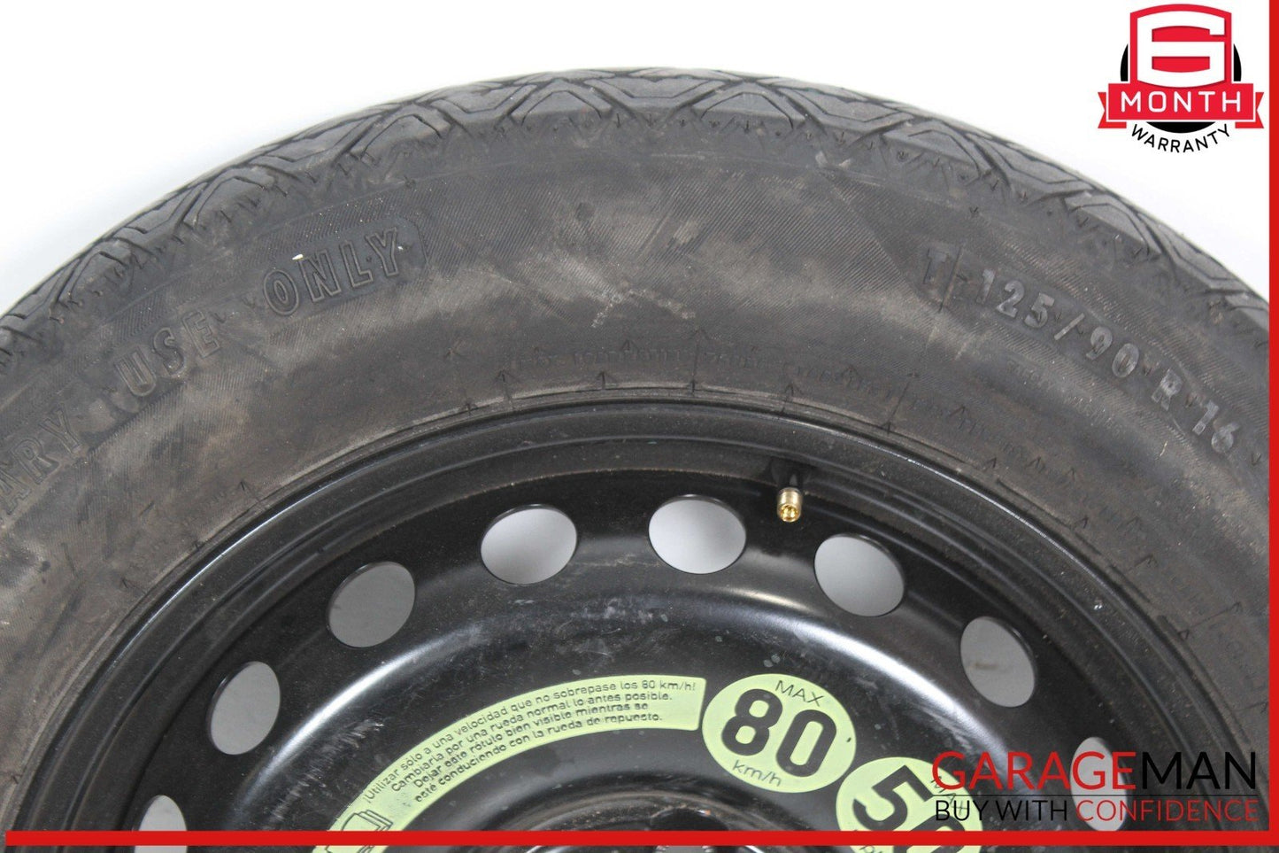 08-14 Mercedes W204 C250 C300 Emergency Spare Tire Donut Wheel Rim 125 90 16"