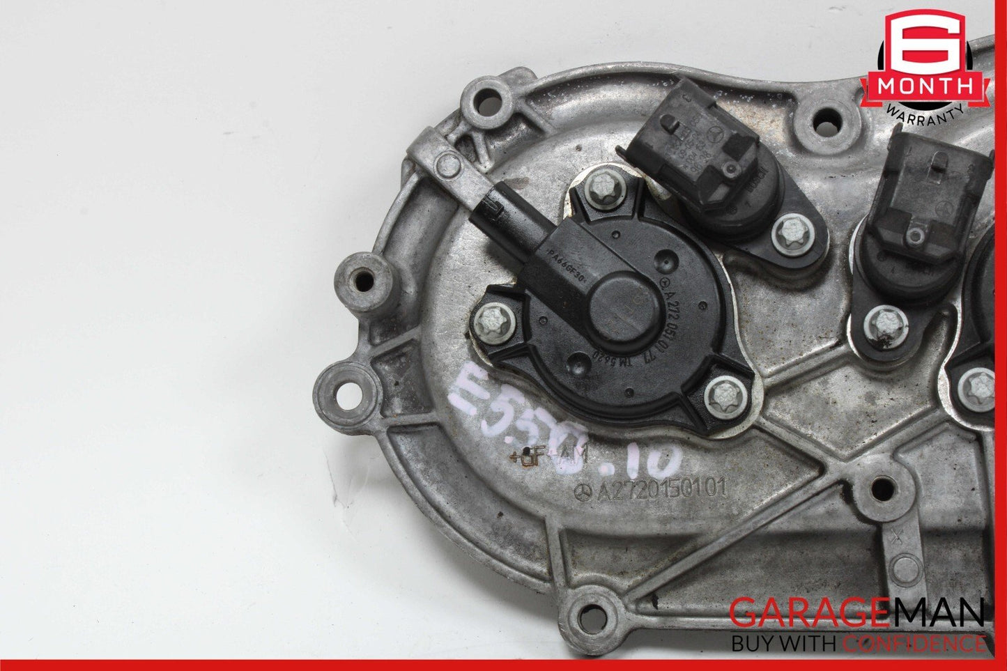 06-13 Mercedes W212 E550 S550 Front Right Engine Timing Chain Cover Plate OEM