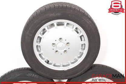 85-93 Mercedes W201 190E 190D Wheel Tire Rim Set of 4 Pc R15 OEM