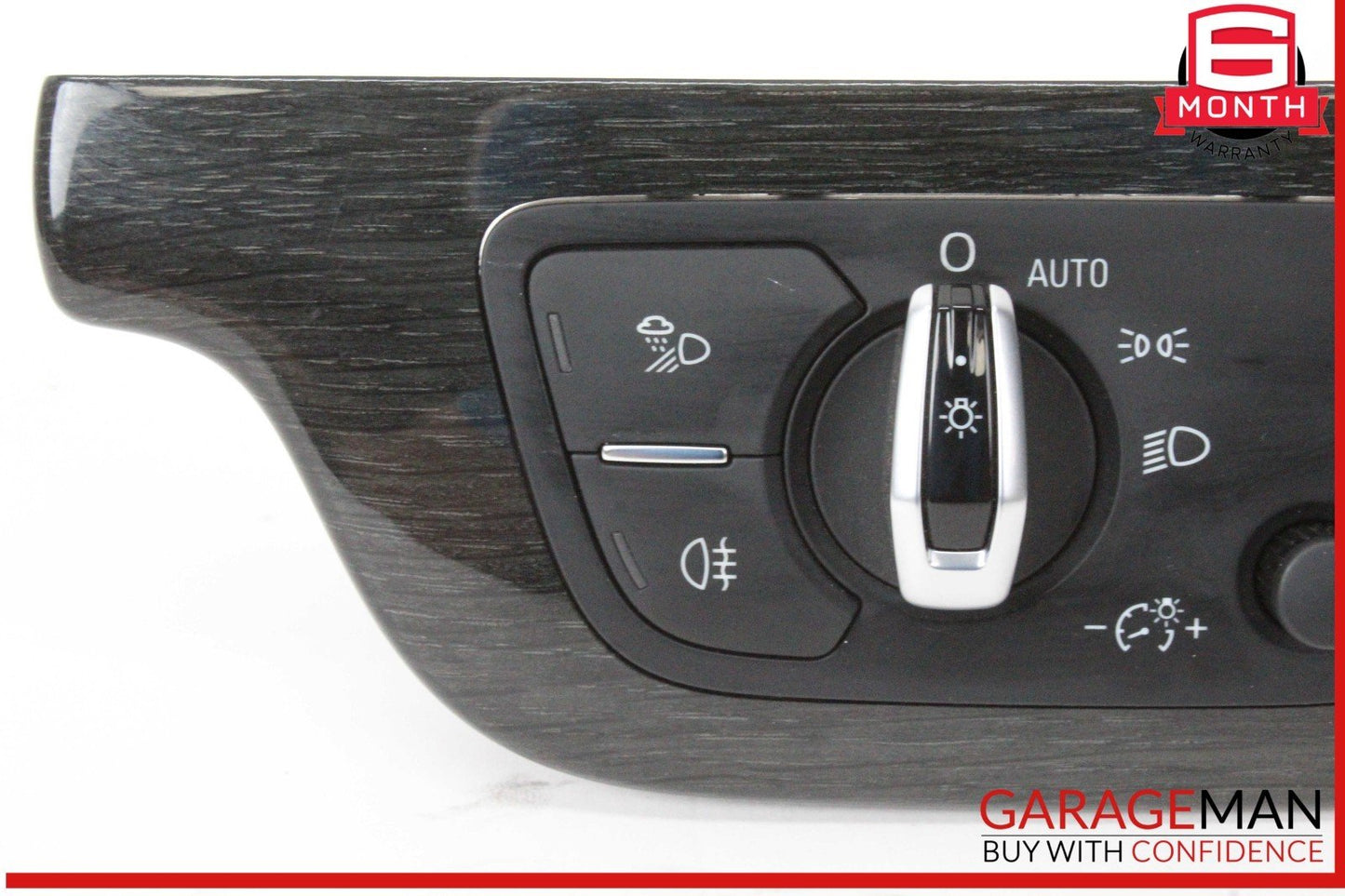 17-19 Audi Q7 Front Dash Trim w/ Head Light Lamp Control Switch 4M1853189R OEM