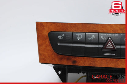 03-09 Mercedes CLS500 CLS63 AMG E320 Hazard Light Switch Control Panel Wood