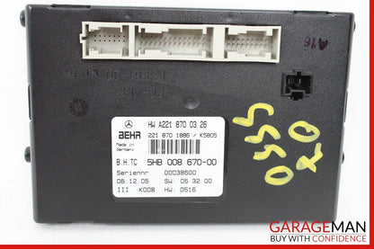 07-09 Mercedes W221 S550 S65 AMG AC A/C Air Heater Blower Climate Control Module