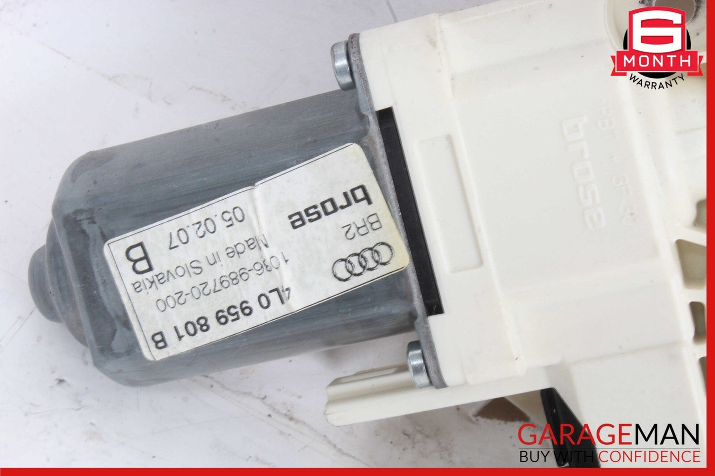 07- 15 Audi Q7 Left Driver Side Power Window Motor Regulator 4L0959801 OEM