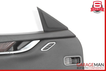 14-22 Maserati Ghibli M157 Front Left Driver Side Interior Door Panel Black OEM