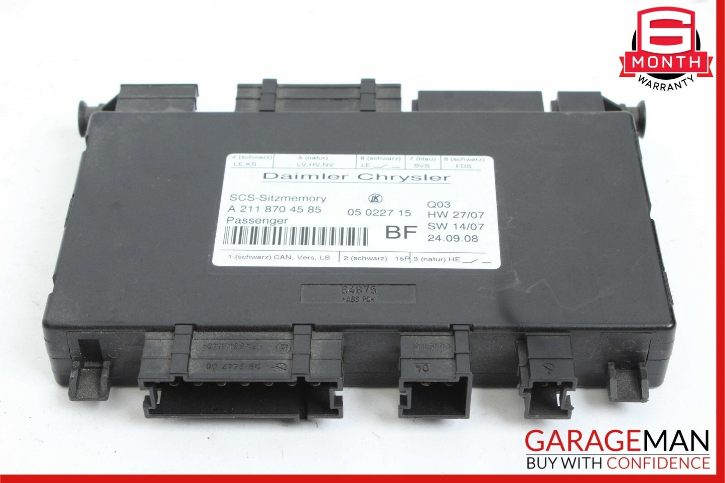 03-11 Mercedes X164 GL450 E350 Seat Control Module Front Right 2118704585 OEM