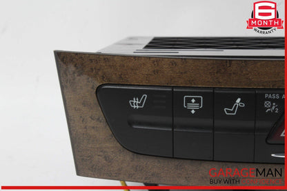 07-09 Mercedes W211 E350 CLS550 E63 AMG Hazard Switch Control Panel Wood OEM