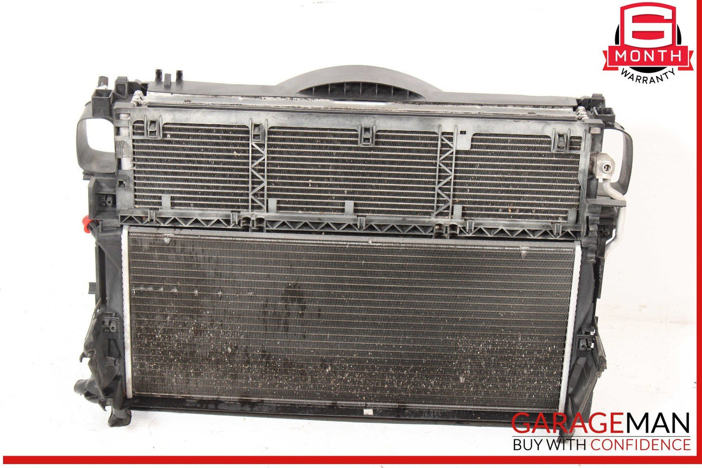10-13 Mercedes W221 S400 Hybrid Engine Cooling Fan Shroud Motor Assembly OEM
