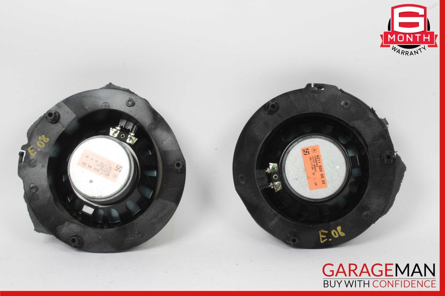07-09 Mercedes W211 E350 Front Left & Right Side Door Audio Sound Speakers OEM