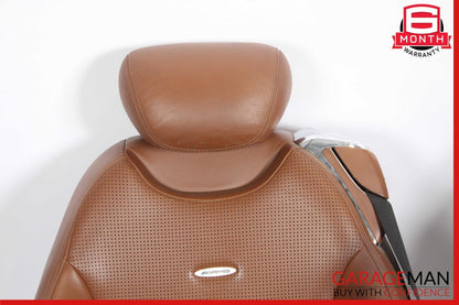 08-14 Mercedes W216 CL63 AMG Complete Front Seat Seats Cushion Assembly Brown