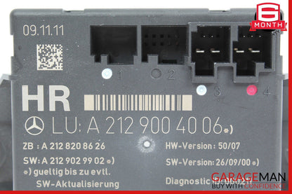 08-14 Mercedes W212 E350 C300 Rear Right Passenger Side Door Control Module OEM