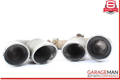 15-18 Porsche Cayenne 958 Exhaust Tail Pipe Set of 4 OEM