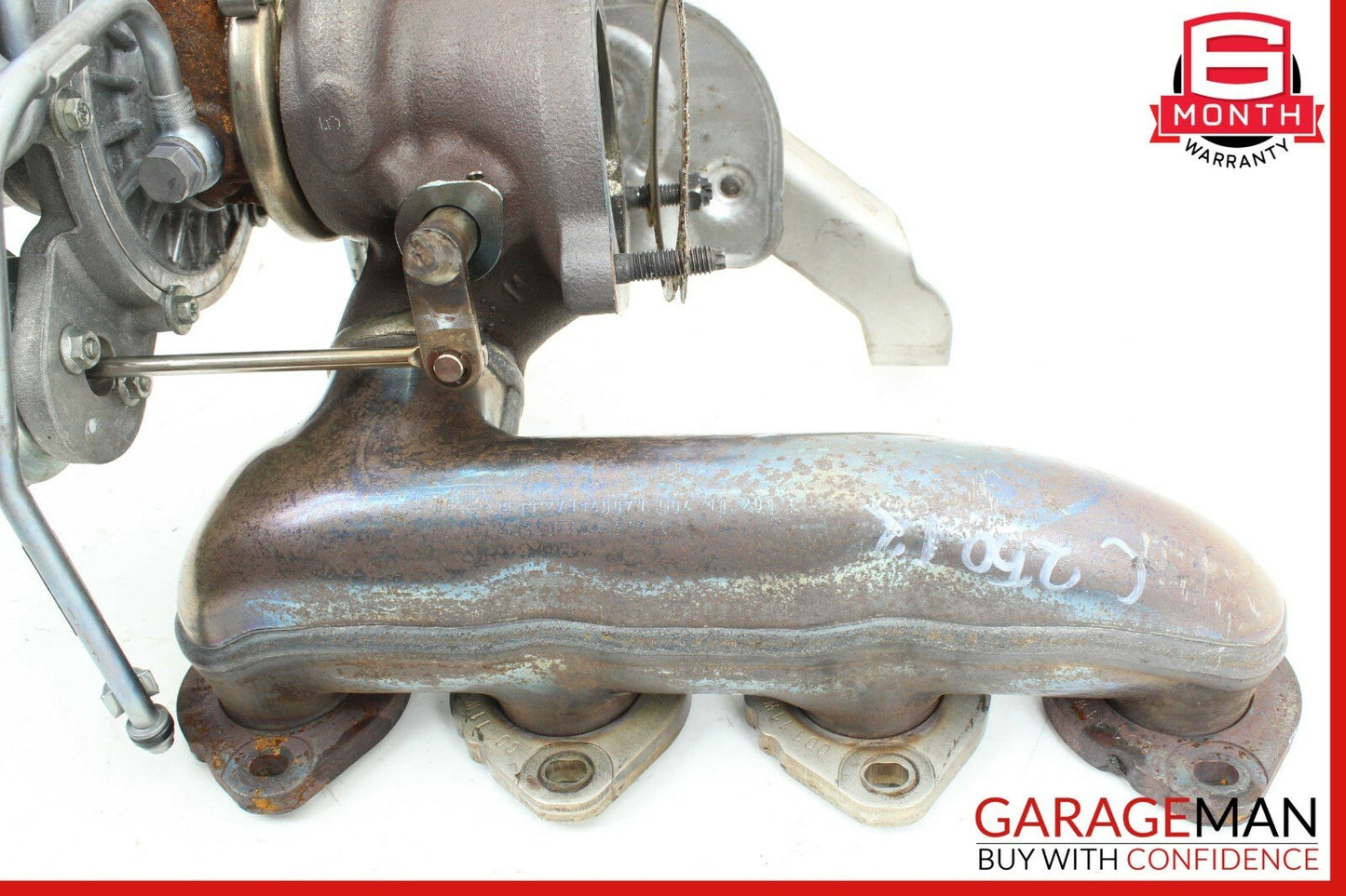 12-14 Mercedes W204 C250 Engine Motor Turbocharger Exhaust Manifold Header OEM