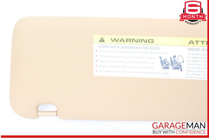 11-14 Porsche Cayenne 958 Front Right Side Sun Visor Sunvisor Beige OEM