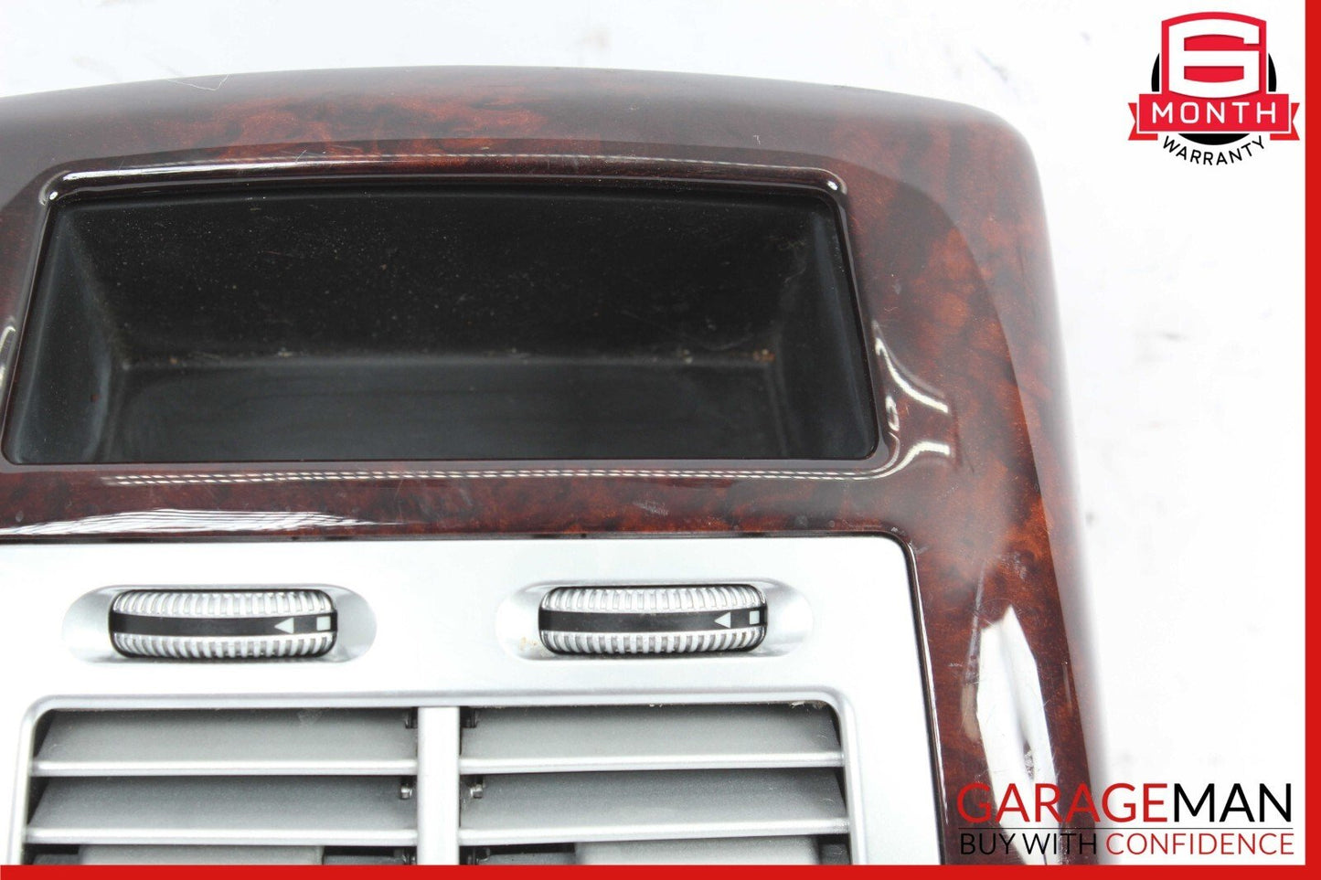 07-13 Mercedes W221 S550 S400 Rear Center Console A/C Air Vent Trim Bezel Wood