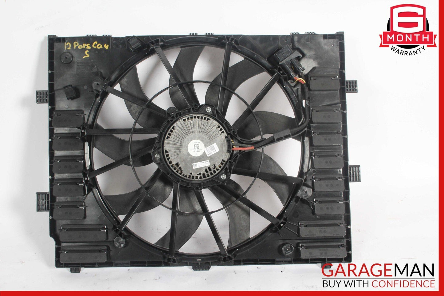 11-18 Porsche Cayenne 958 / Touareg Hybrid Engine Cooling Fan Motor Assembly OEM