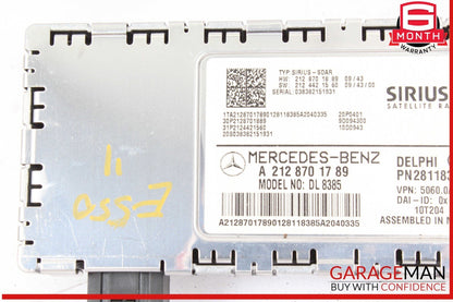 08-14 Mercedes W212 E550 C300 C350 Sirius Satellite Radio Receiver Module OEM