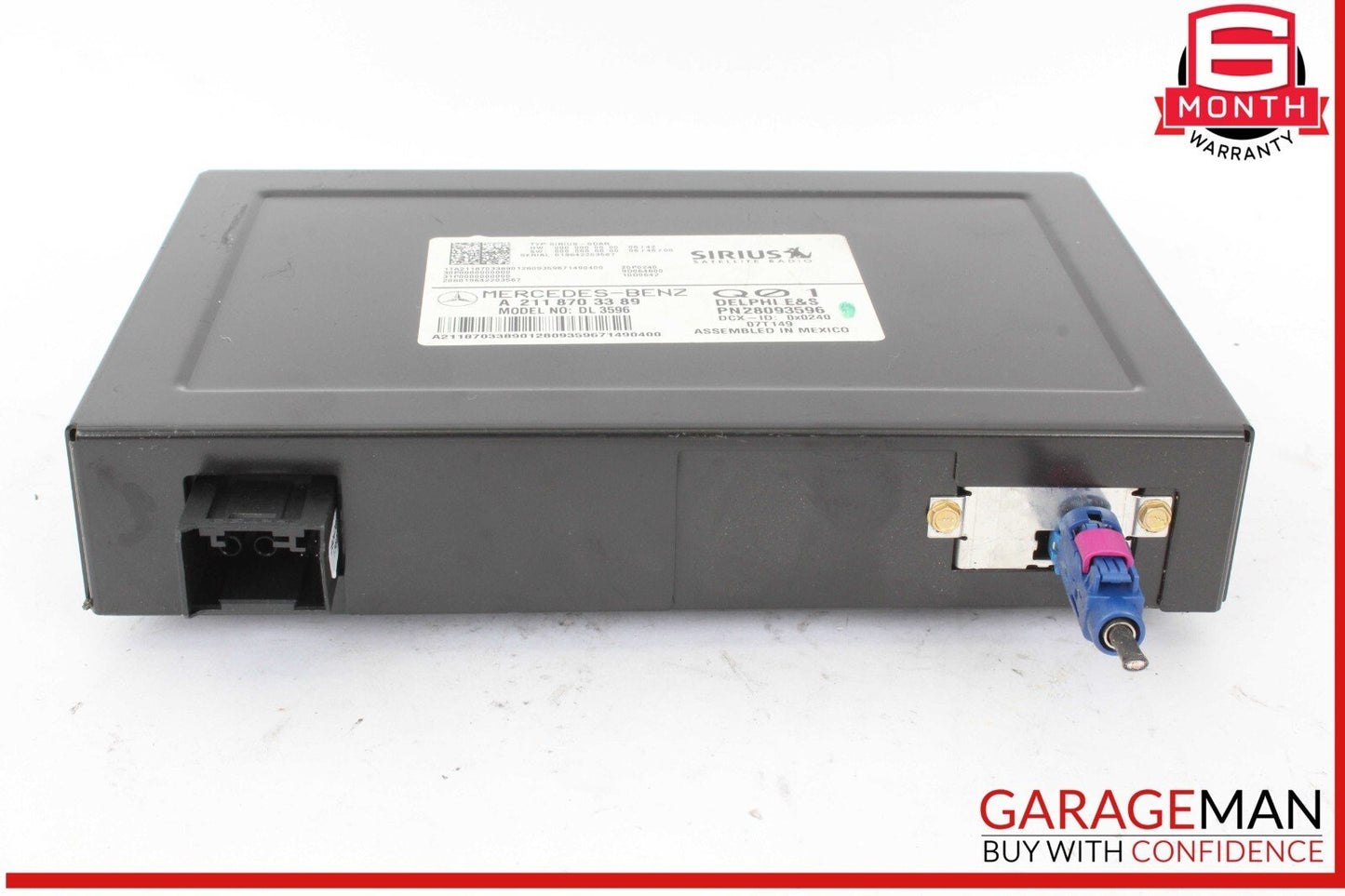 03-09 Mercedes W211 E350 GL450 Sirius Satellite Radio Receiver 2118703389 OEM