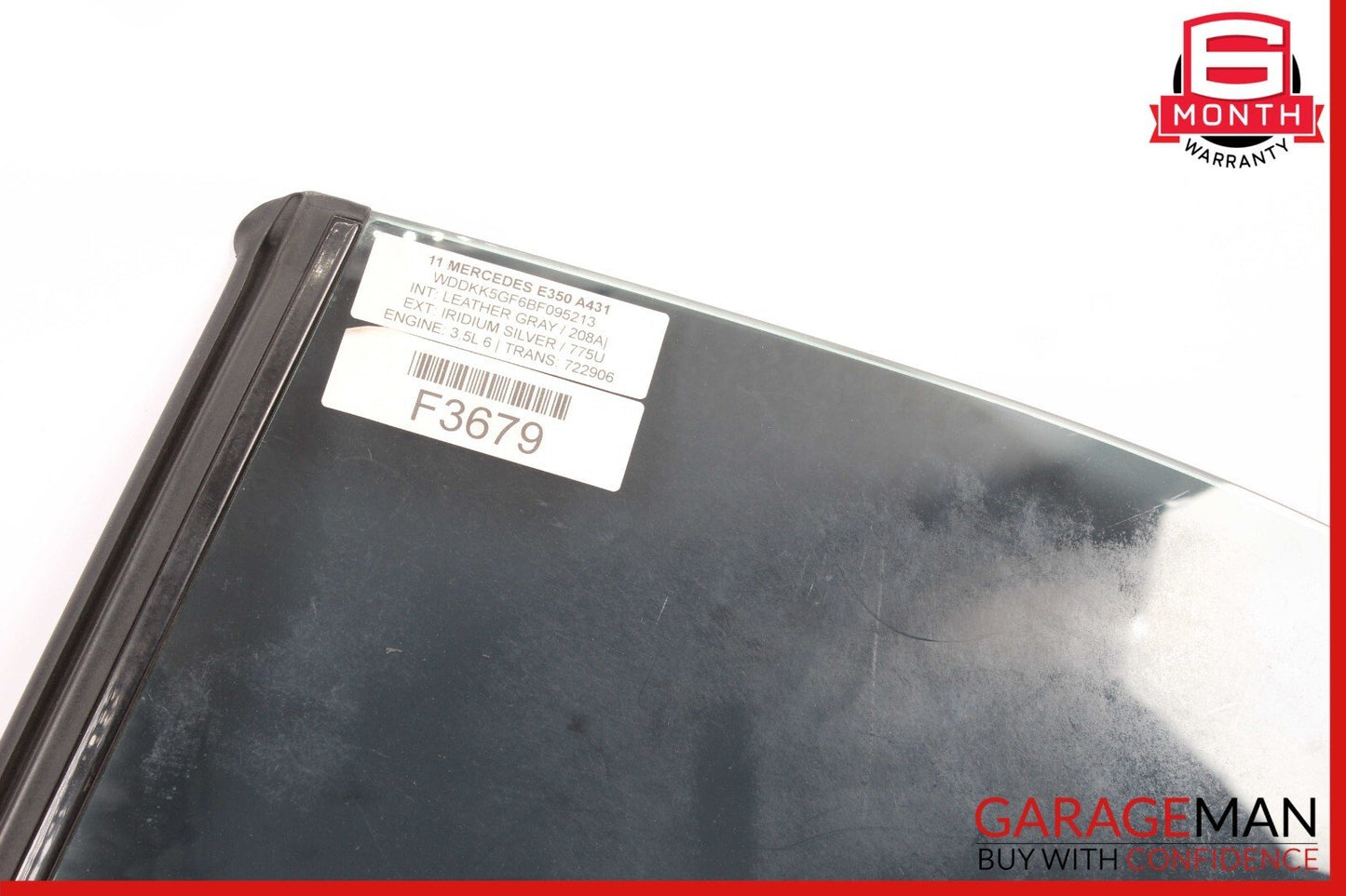 11-17 Mercedes W207 E350 E400 Convertible Rear Left Quarter Door Window Glass