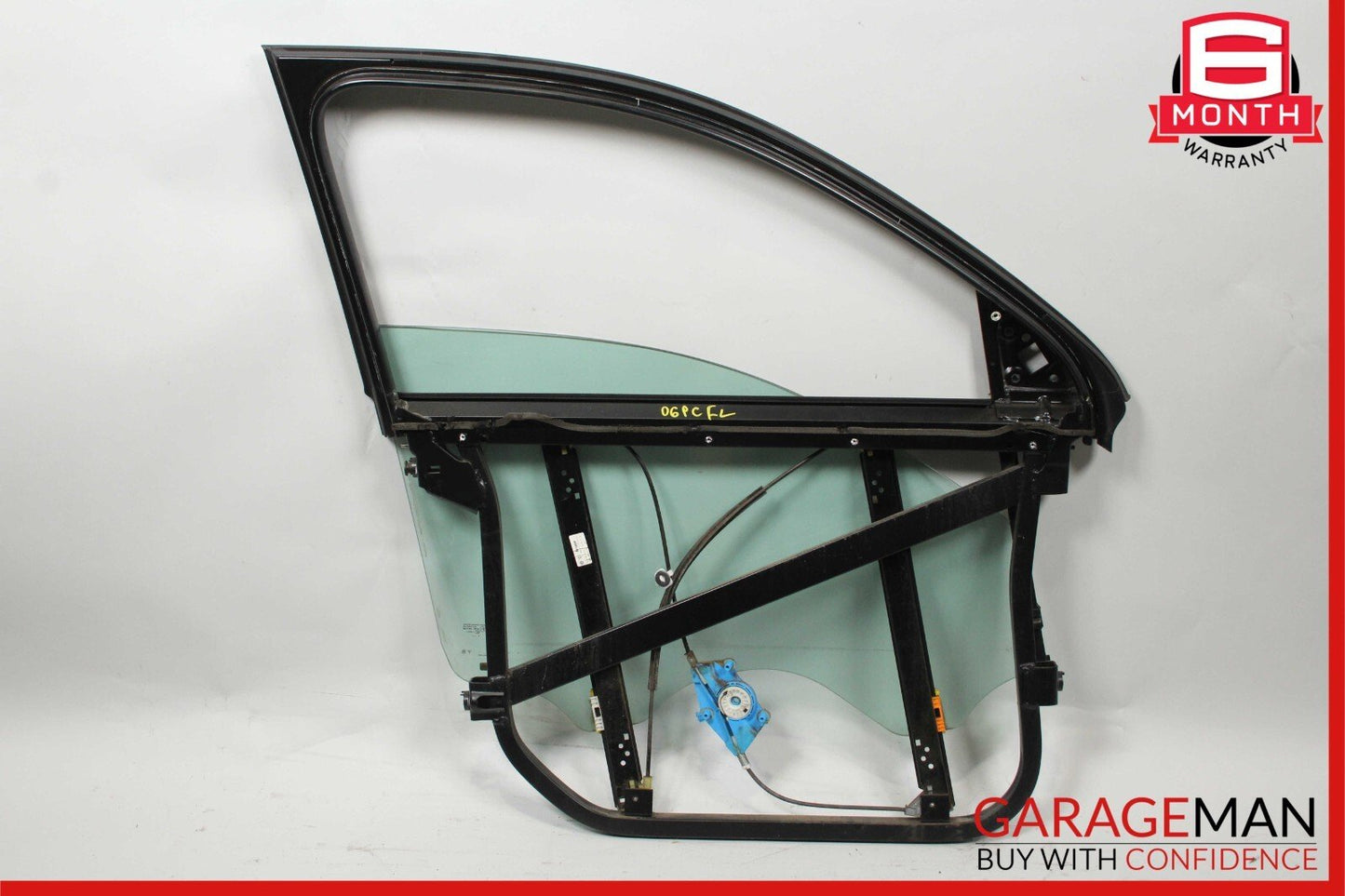 03-06 Porsche Cayenne 955 Front Left Side Door Window Frame Glass Panel Assy