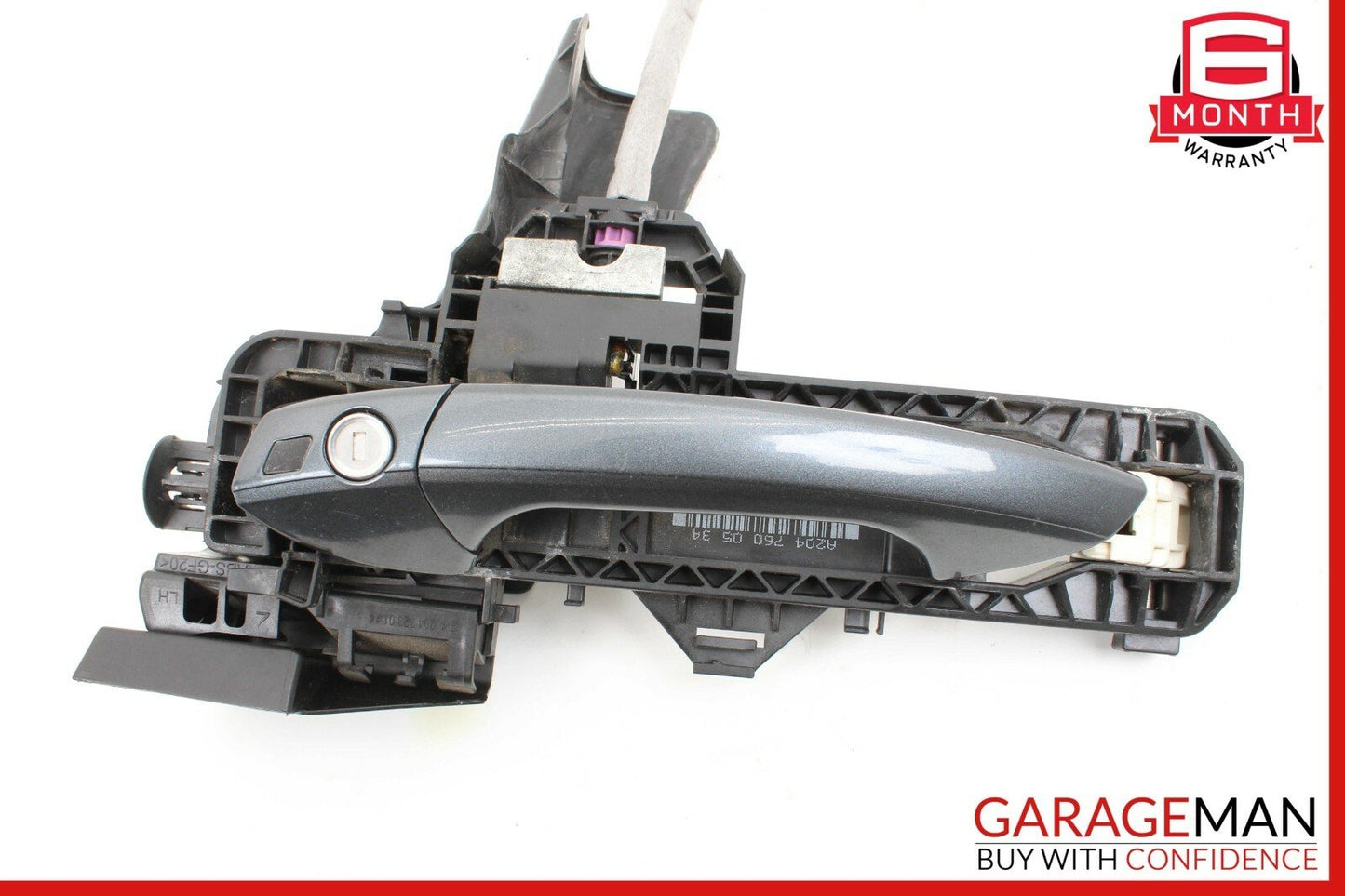 08-11 Mercedes W204 C300 Front Left Exterior Door Handle w/ Door Actuator Grey