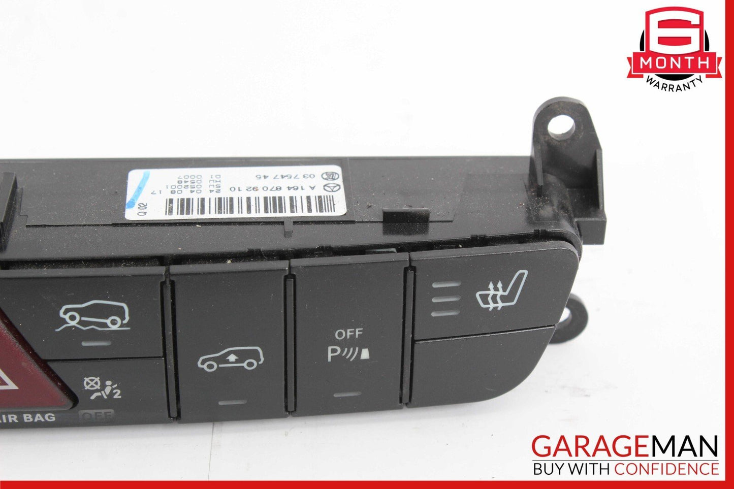 06-12 Mercedes X164 GL550 GL450 Hazard Light Control Switch Panel Module Unit