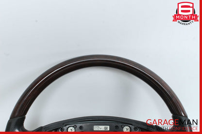 07-10 Mercedes W221 S550 Driver Steering Wheel w/ Paddle Shifters Wood OEM