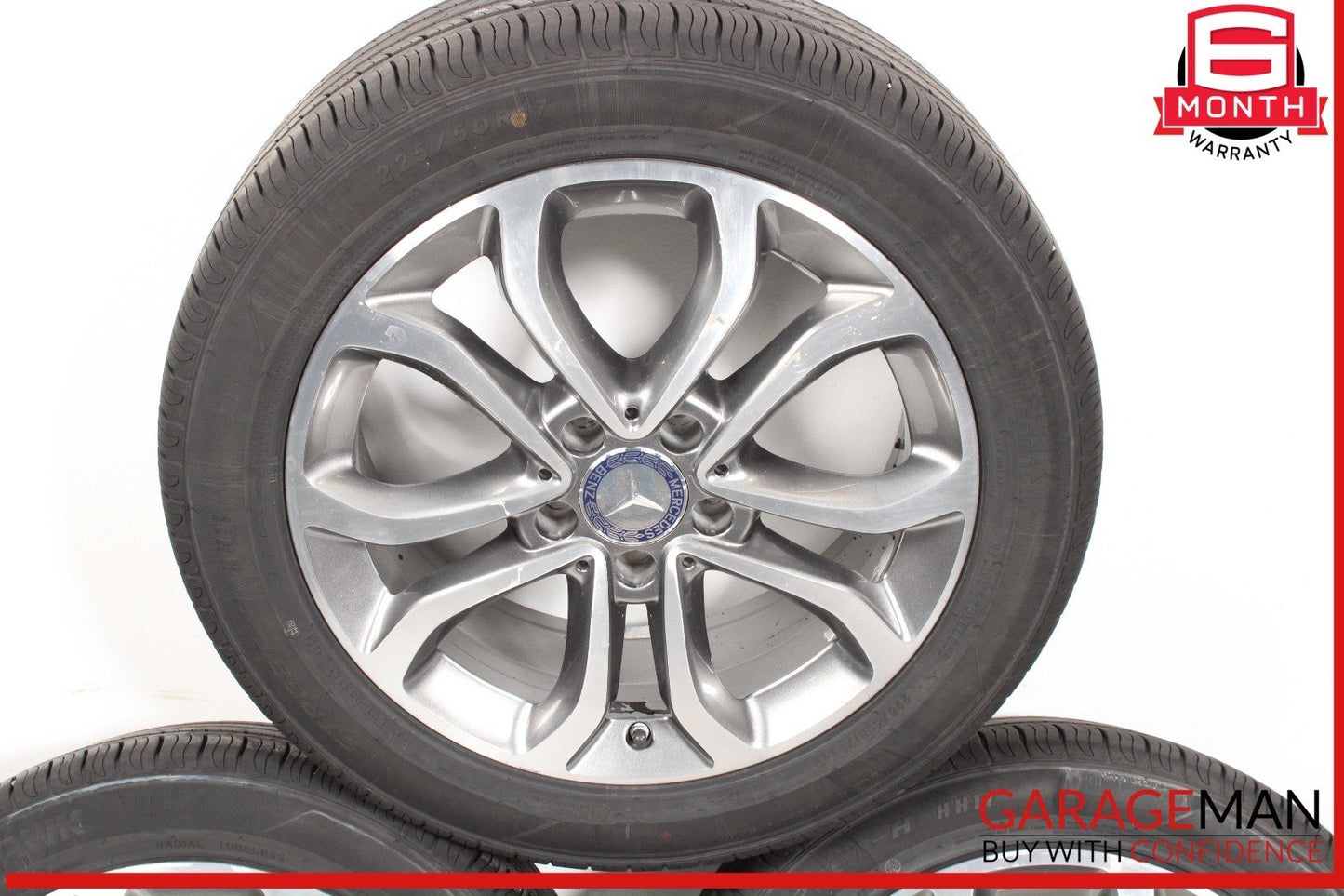 15-18 Mercedes W205 C300 Complete Wheel Tire Rim Set of 4 Pc 7Jx17H2 ET48.5 OEM