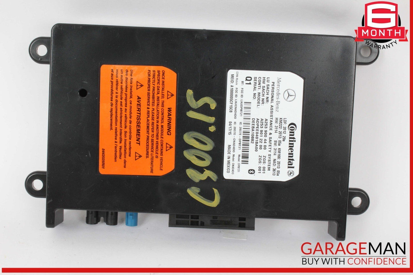 10-20 Mercedes W205 C300 C400 GLA250 SL400 Communication Control Module